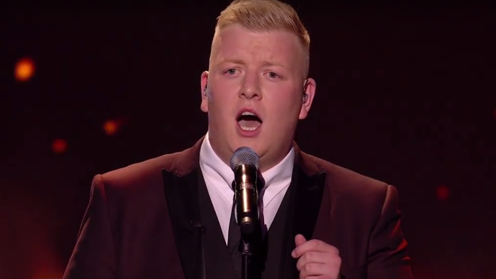 Gruffydd Wyn Roberts singing on Britain's Got Talent