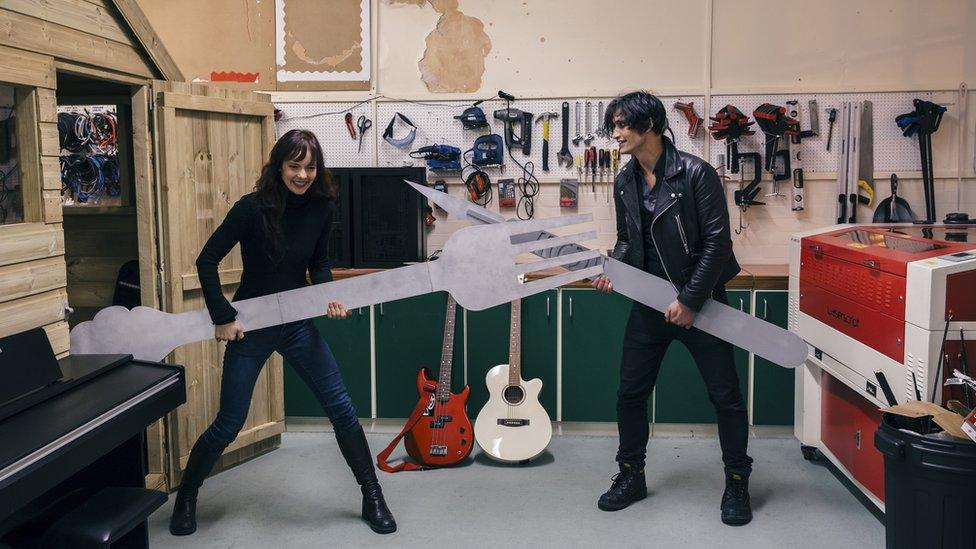 Kristen and Davy McGuire in their studio in Hull