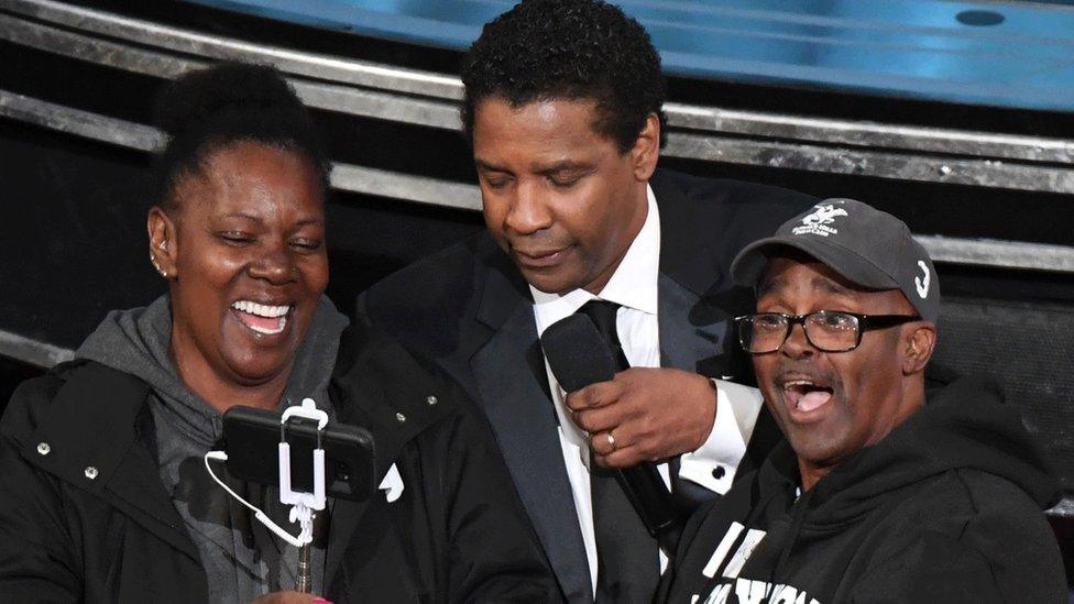 Denzel Washington and couple