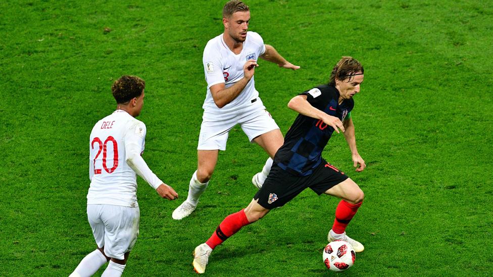 Modric in World Cup semi-final, 11 Jul 18