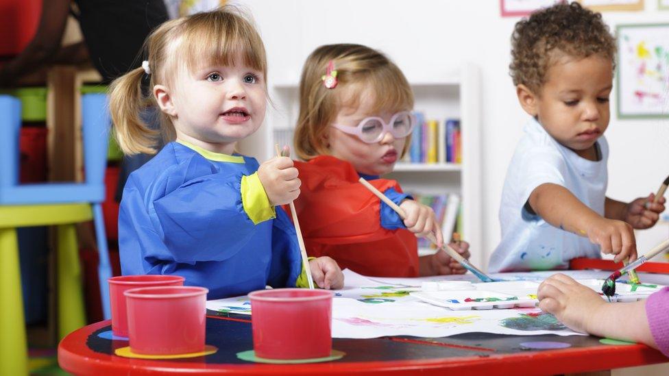 Children at a nursery