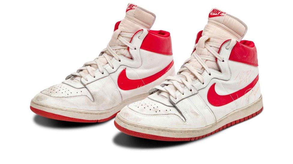 Michael Jordan s trainers sell for record 1.47m at auction BBC News