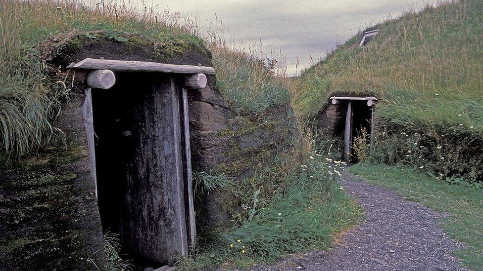 Replicas Of Norse Houses From 1000 Years Ago.