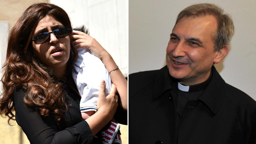 Francesca Chaouqui and Monsignor Lucio Vallejo Balda