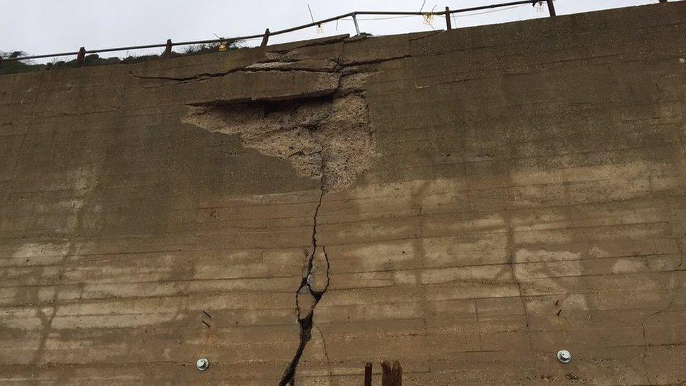 Trackside damage at Dover