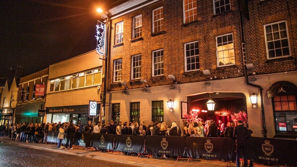 The Sugar Hut club in Brentwood on its reopening night in December 2019