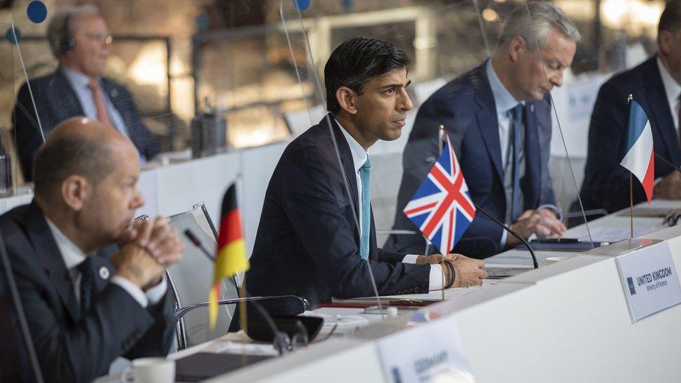 UK Chancellor Rishi Sunak holds a breakfast meeting with finance ministers from the G7 countries