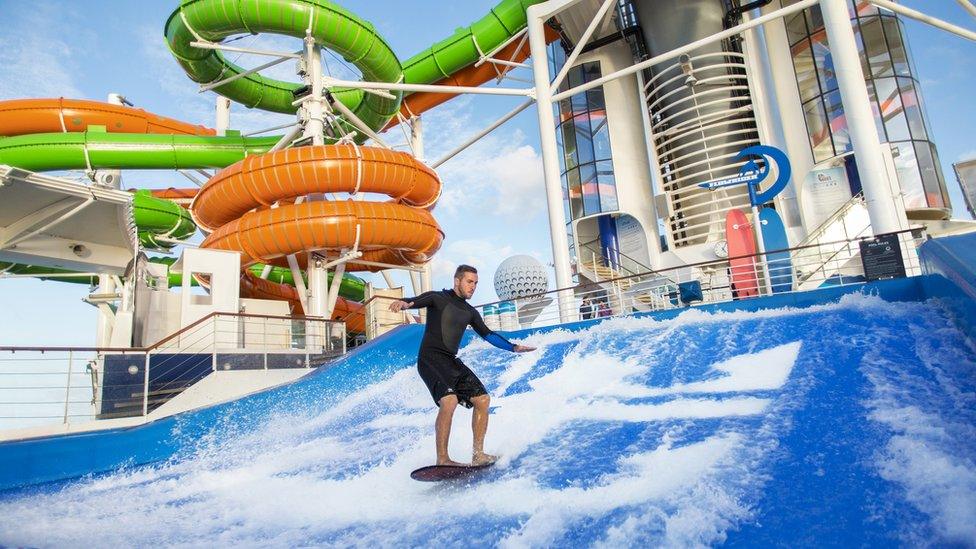 Water sports on board ship