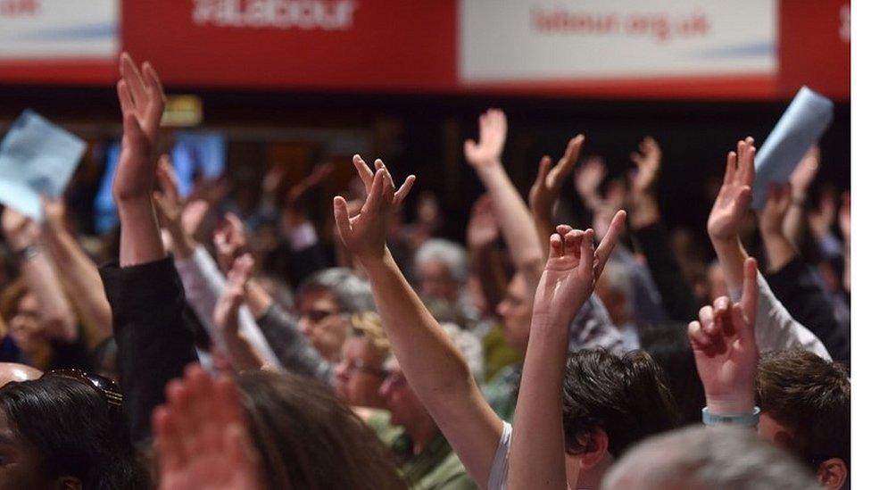 Labour delegates at party conference