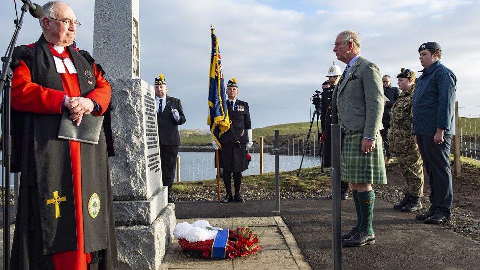 Prince Charles at Iolaire memorial