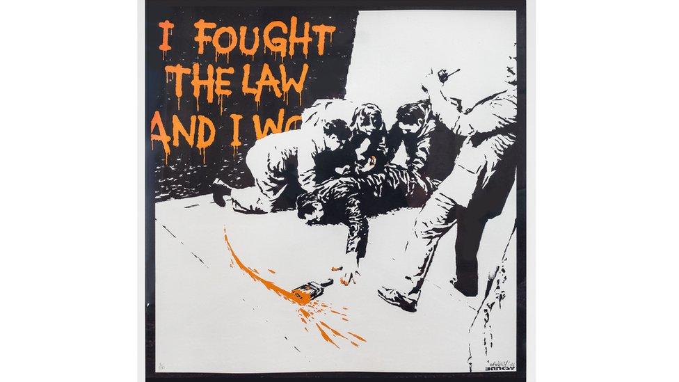 Banksy's I fought the law and I won