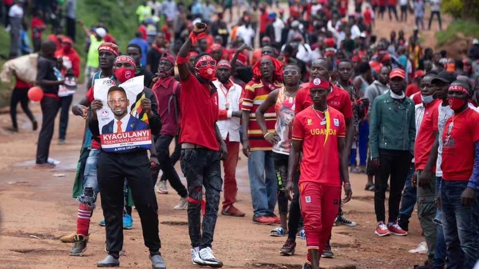 Bobi Wine supporters