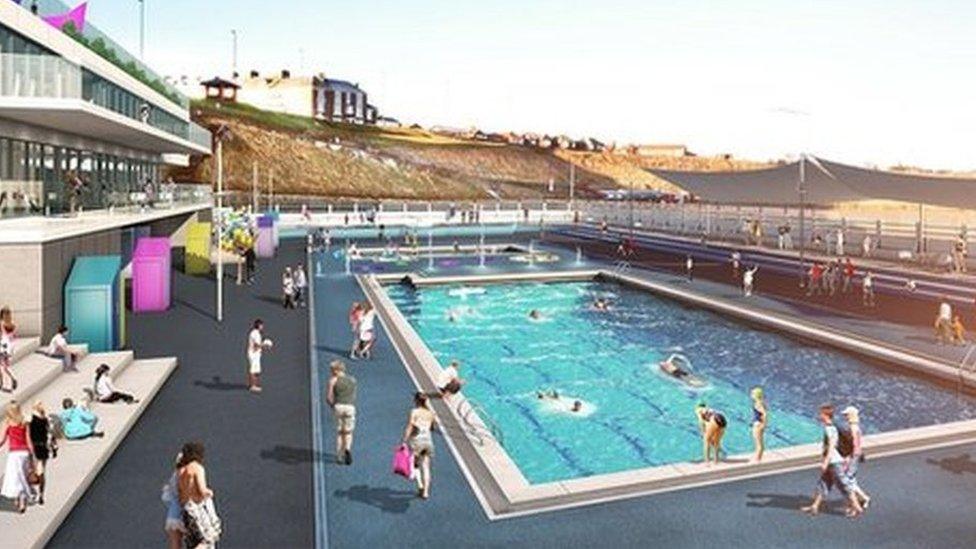 Artist's impression of restored pool