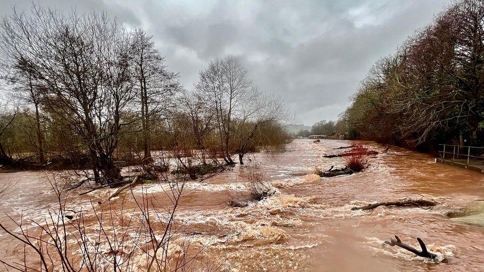 River Usk at Brecon Promenade