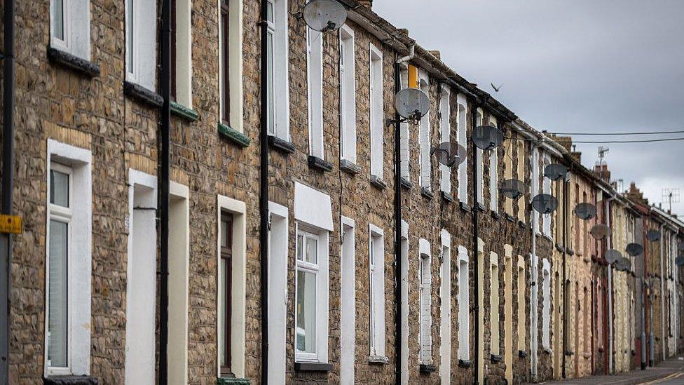 Terraced houses in Ebbw Vale