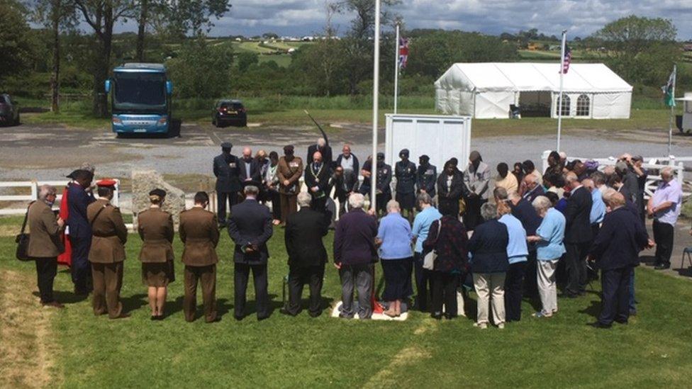 A period of silence was held at the ceremony