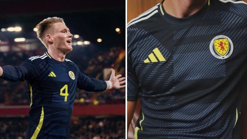 Scott McTominay in the new Scotland shirt