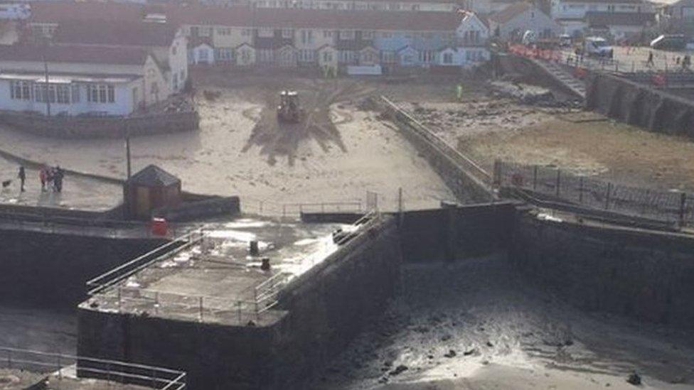 Portreath sea wall