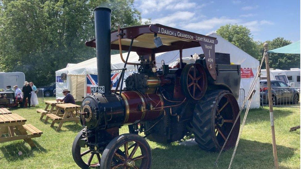 A steam traction engine