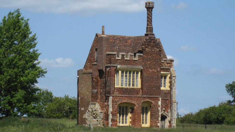 Remains of farmhouse built on the abbey site