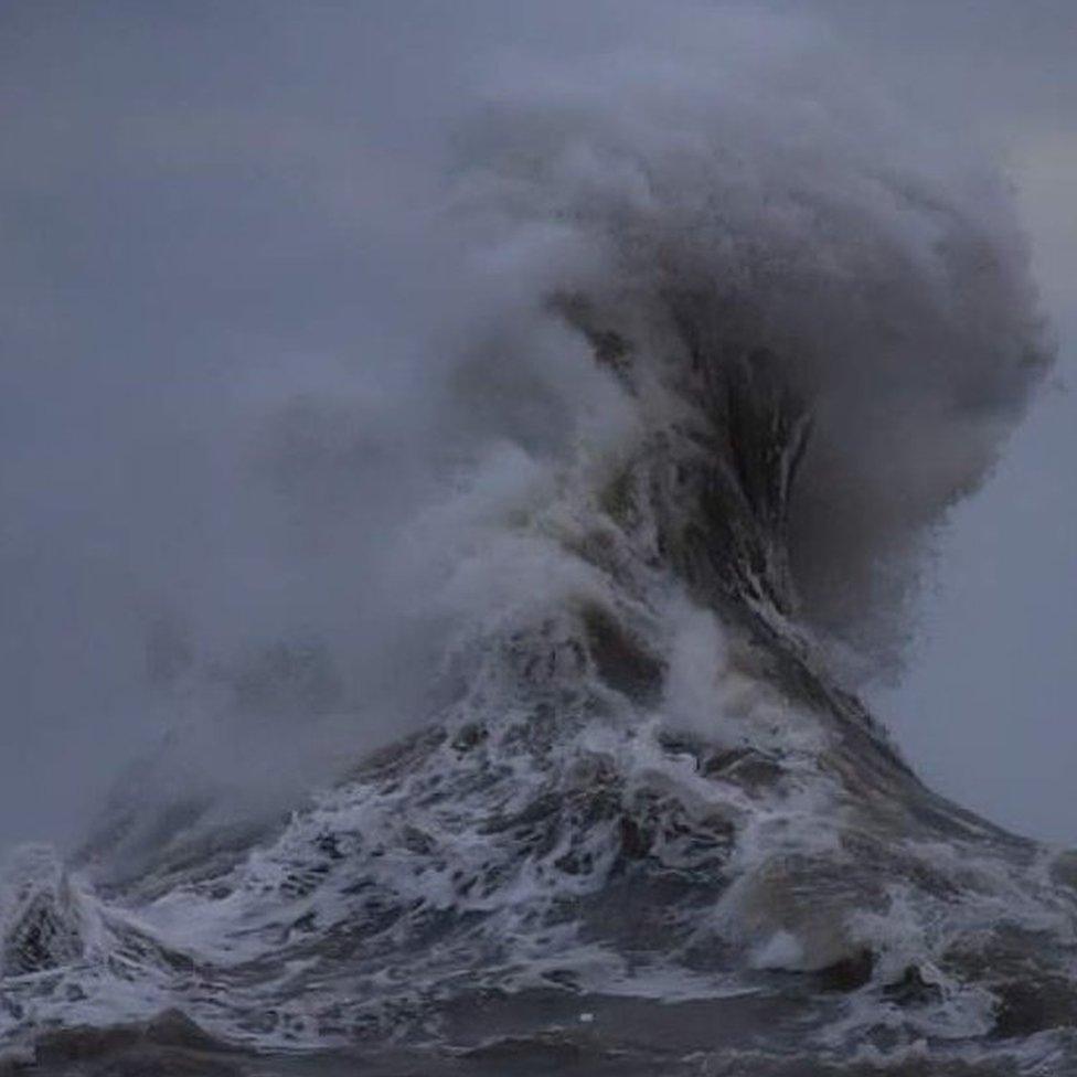 wave at Porthcawl, Bridgend