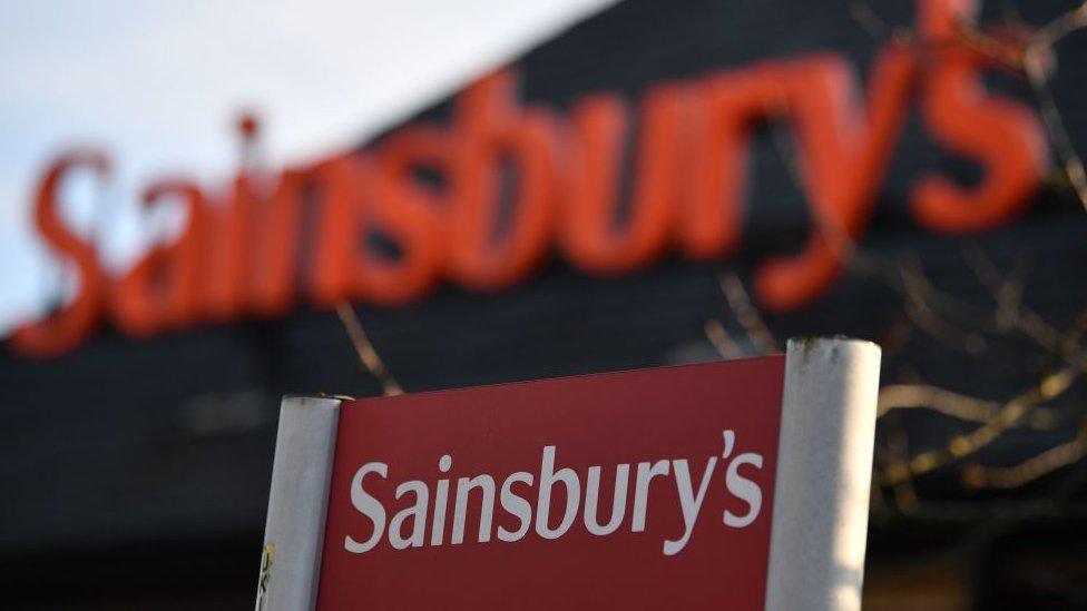 A photo outside sainsbury's