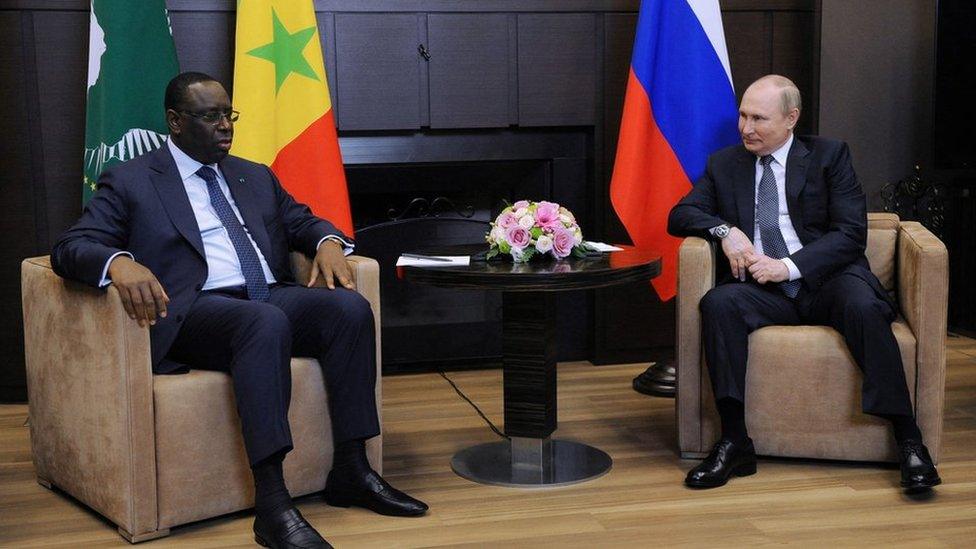 Macky Sall and Vladimir Putin met to discuss Russian grain supplies