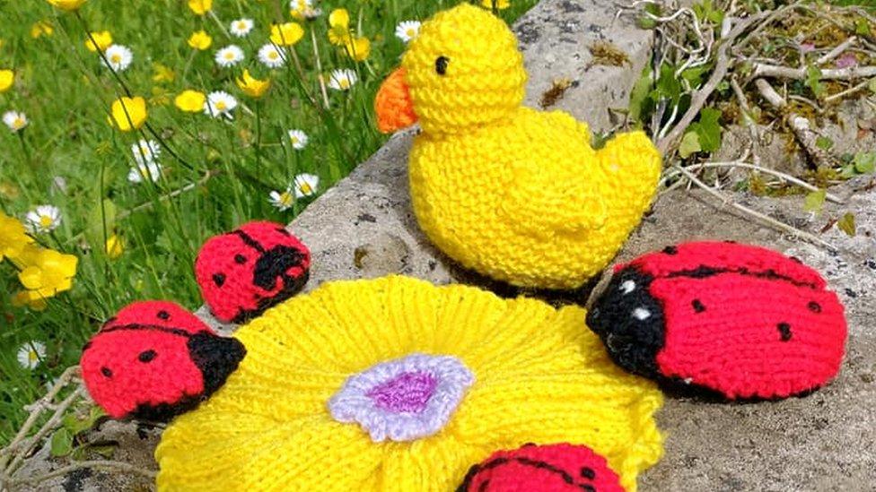 Knitted duck