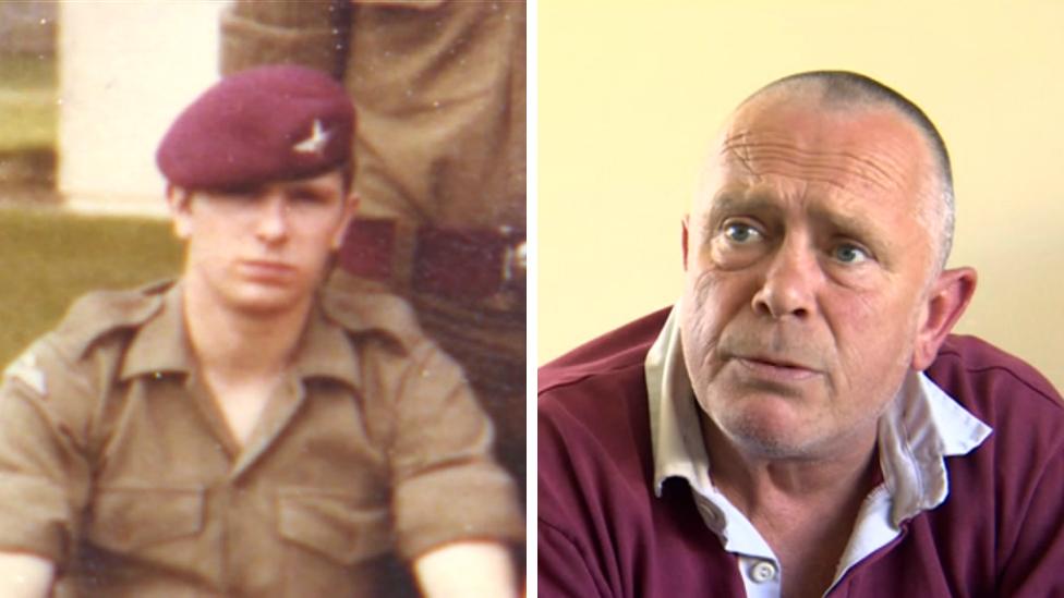 Steven Flynn while in 3 Para, and now