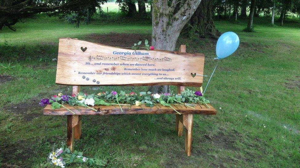 Bench dedicated to Georgia Gilham