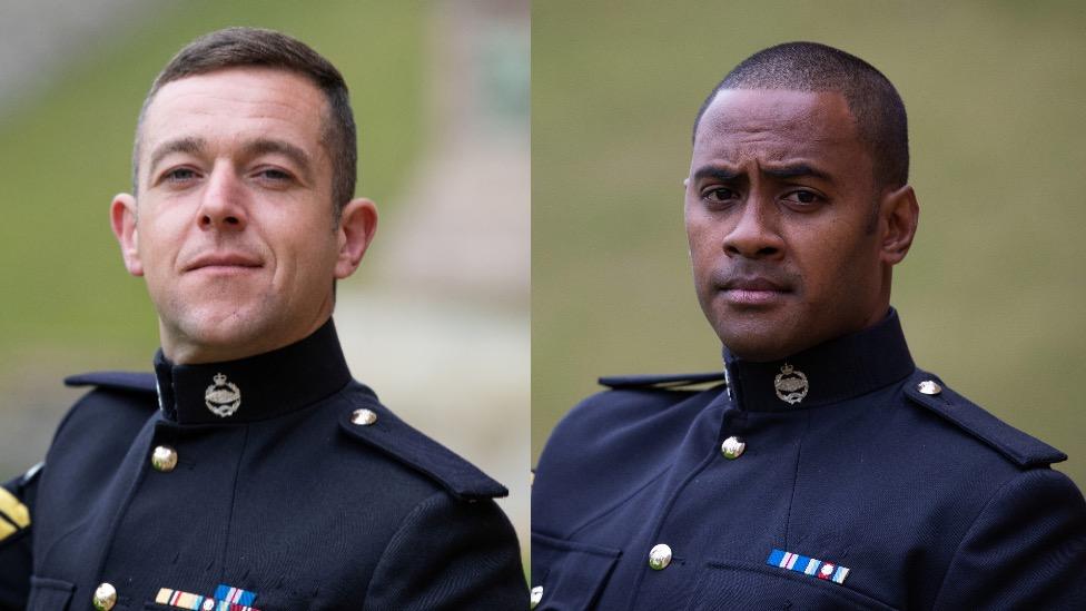 Staff Sergeant Stuart Griffiths and Cpl Saimone Qasenivalu