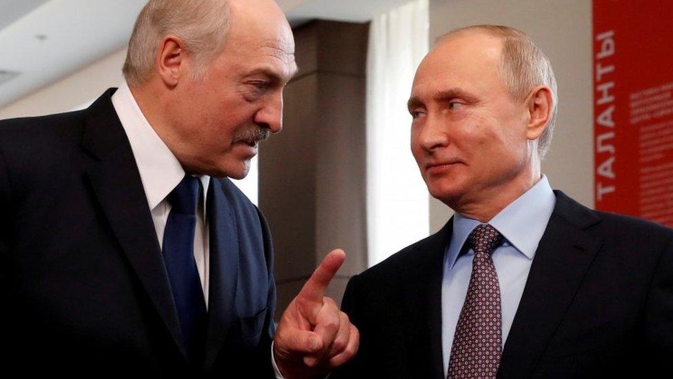 Alexander Lukashenko and Vladimir Putin