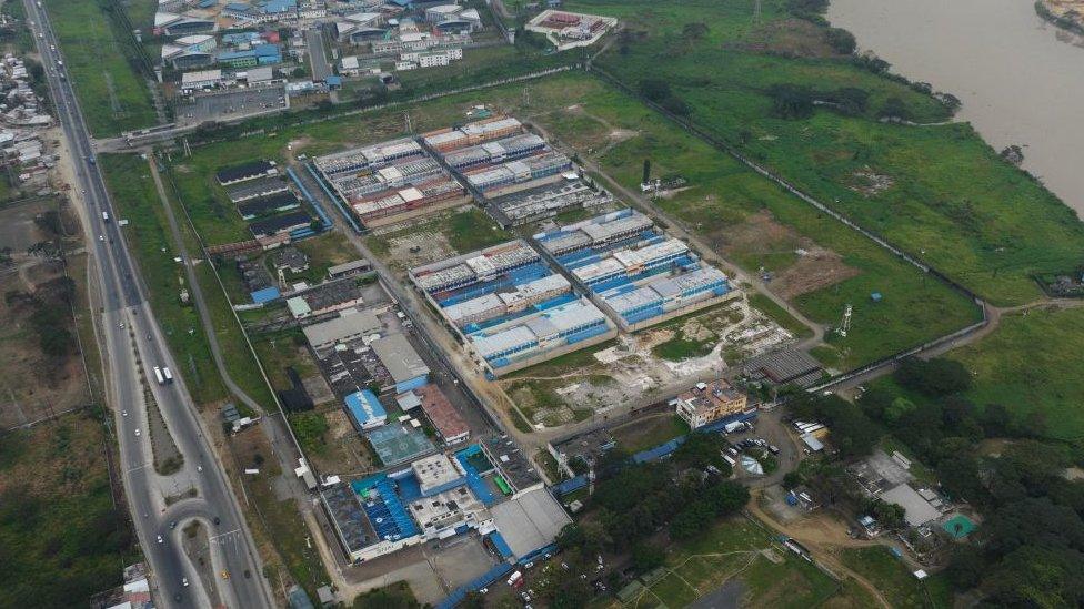 Aerial view of the prison after clashes between inmates in Guayaquil, Ecuador, on July 23, 2023.