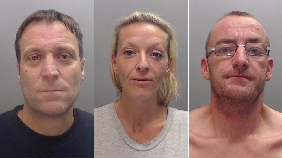 Andrew Daniels, 41, Clare Smith, 36, and Dean Brettle, 37,