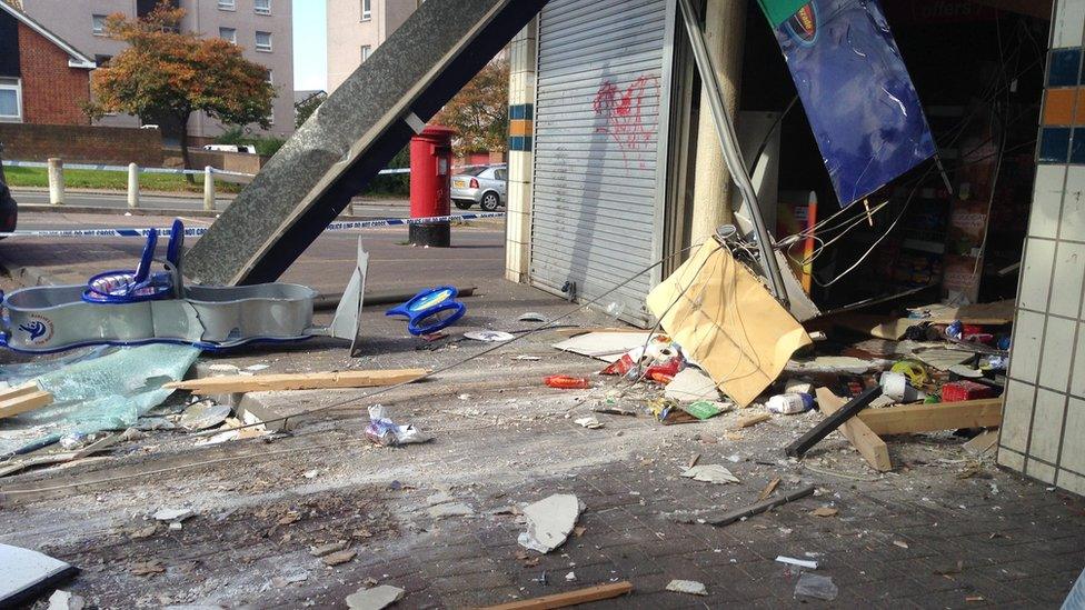 Damage to Harlow newsagent after ram-raid