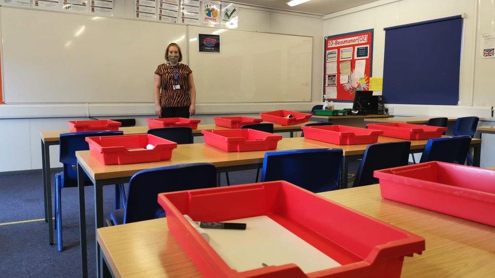 Gillian Brady, Rawlins school classroom