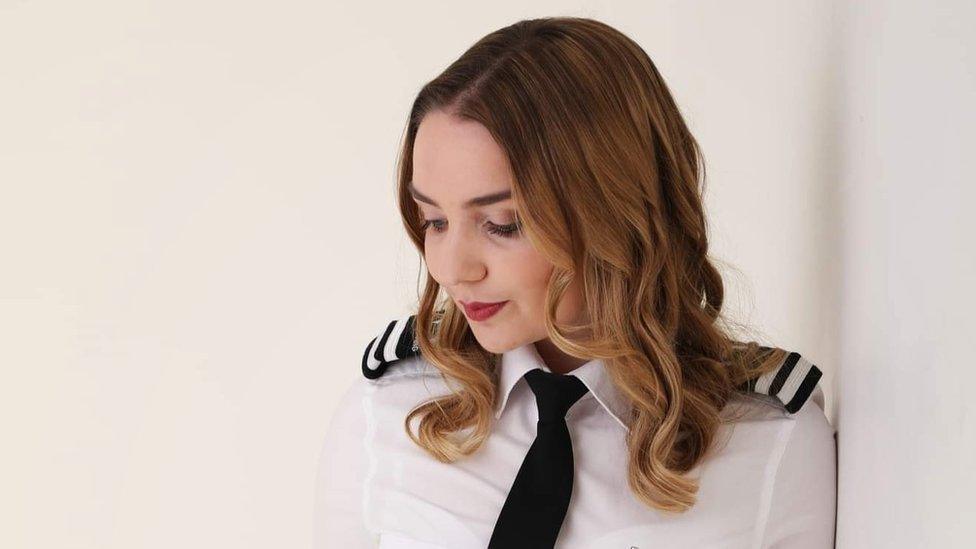 Bethan Haley in her pilot's uniform