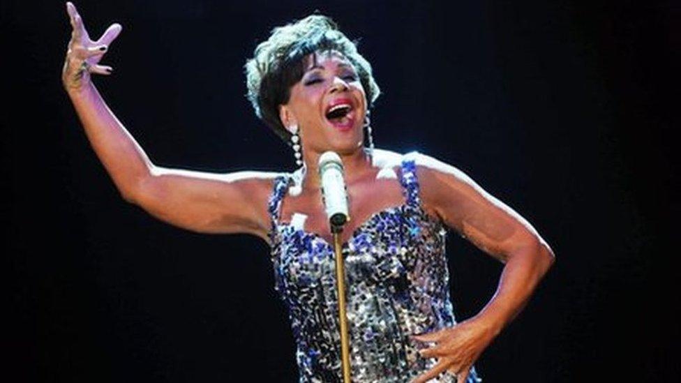 Dame Shirley Bassey performing