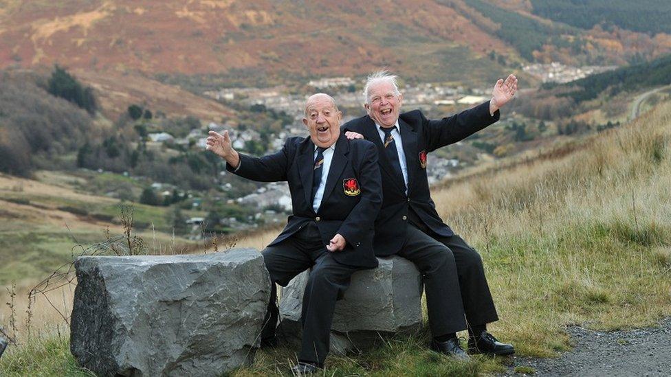 Still singing after 70 years - Islwyn Morgan, left, and Norman Martin