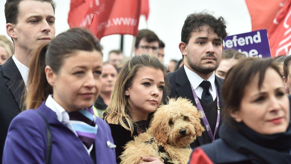 flybe workers protest