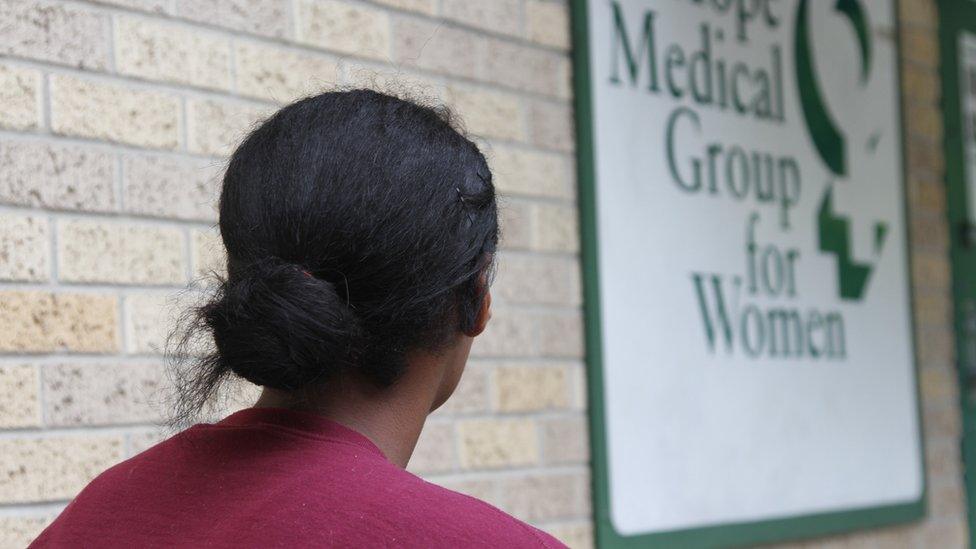 Lucy (not her real name) outside the clinic