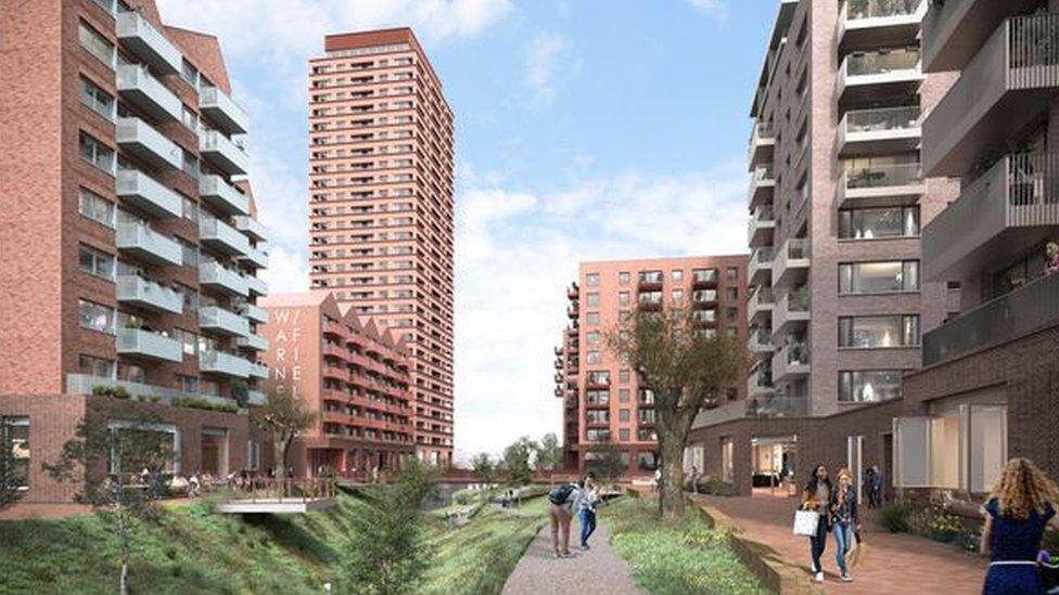 An artist's impression shows how the development could look