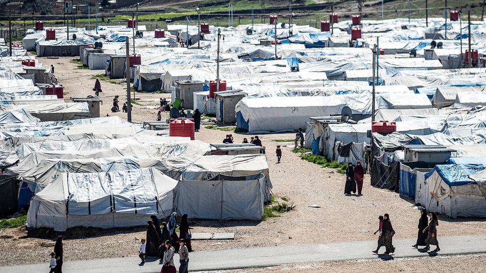 Camp Roj in north-eastern Syria pictured in March 2021