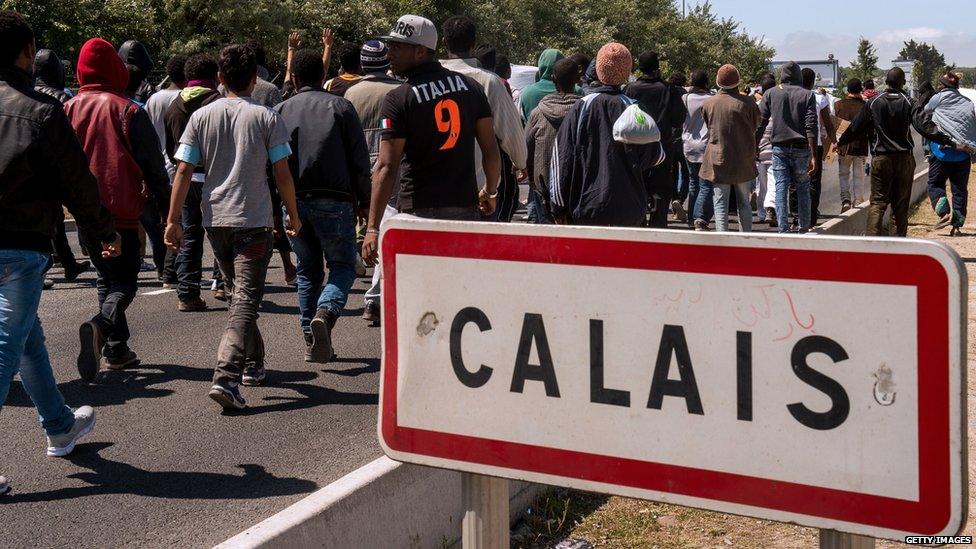 Migrants in Calais