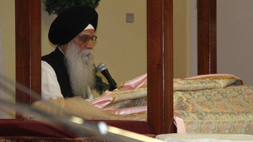 Sikh prayers at the Tampa gurdwara