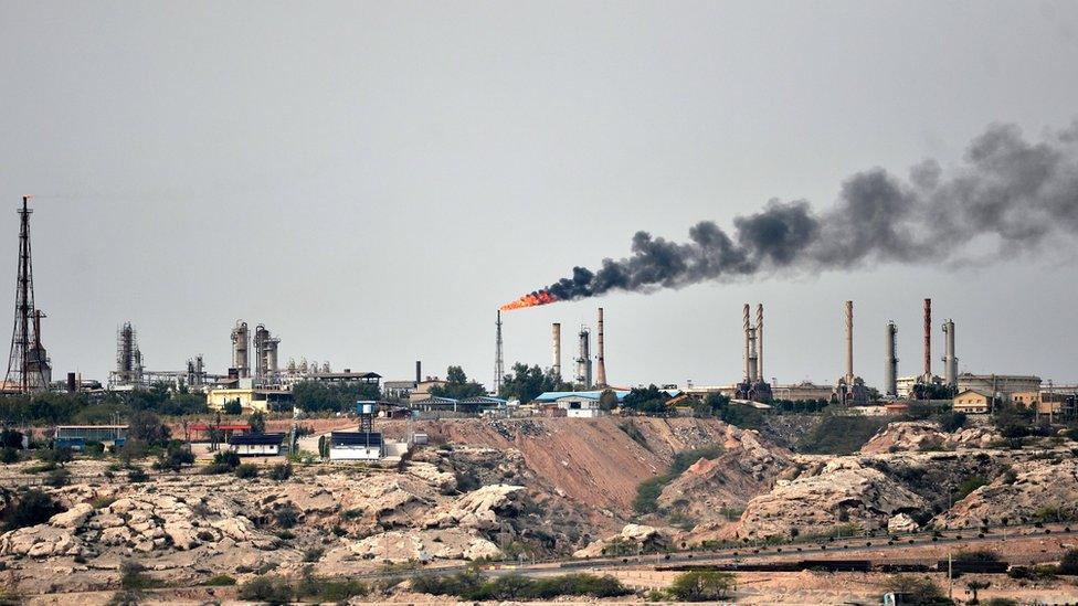 The Port of Kharg Island Oil Terminal in Iran