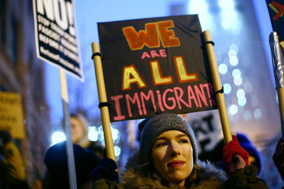 a protester