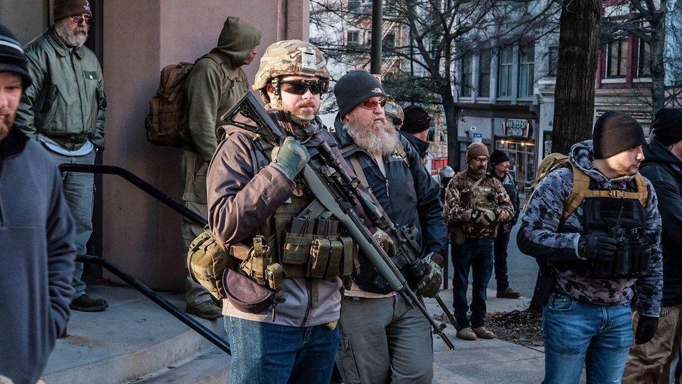 Pro-gun protest in Richmond, Virginia, 20 January 2020