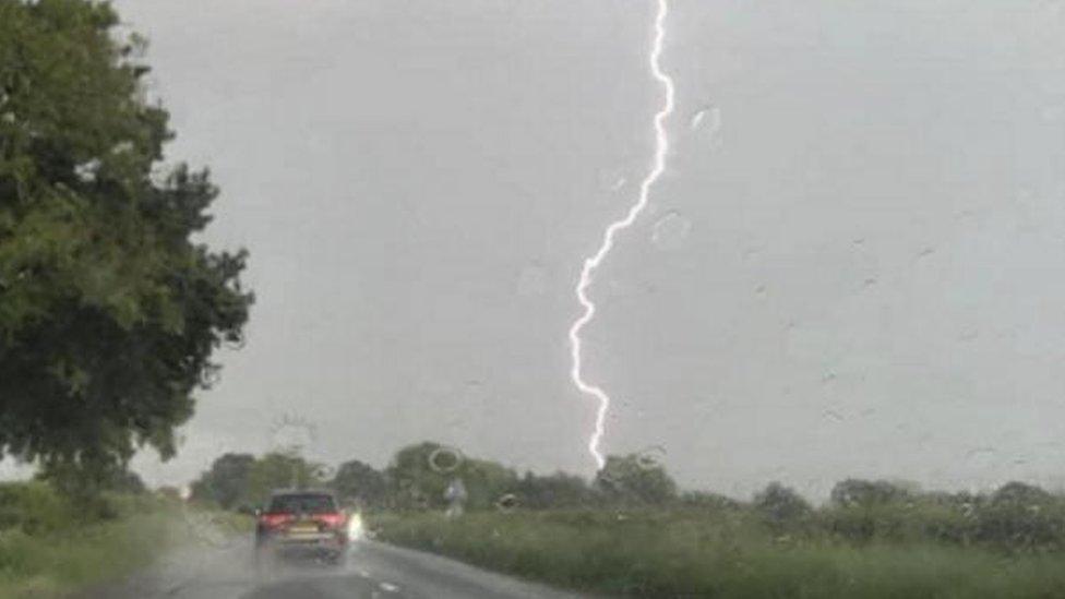 The lightning strike