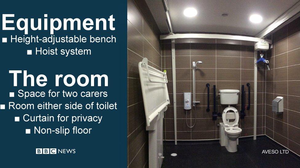 Things that make a changing place different to a standard accessible toilet